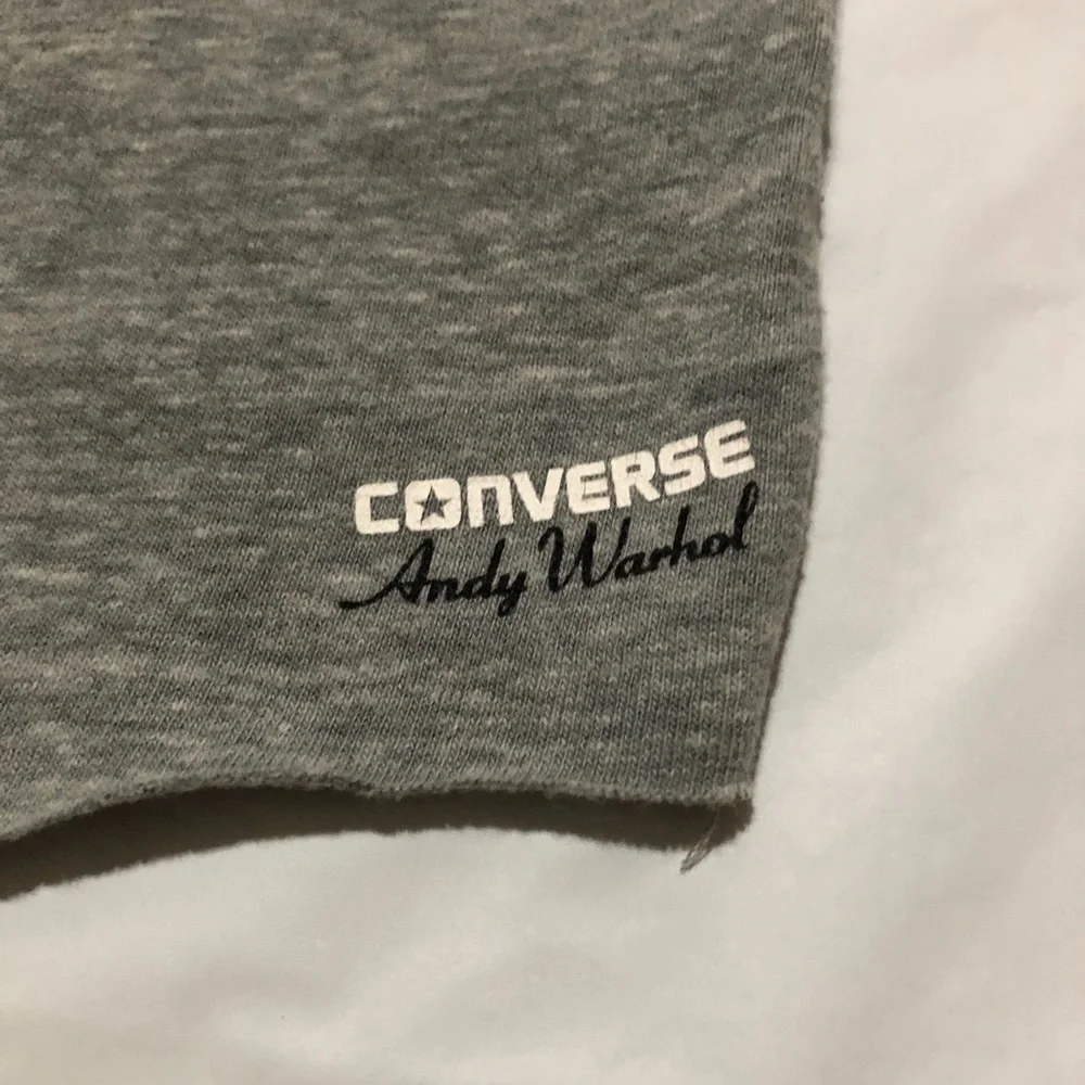 Converse Women’s Graphic Print 3/4 Sleeve Raglan Baseball Grey T-shirt XL - Picture 4 of 11